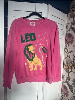 Anthropologie Pink Leo Zodiac Sweatshirt